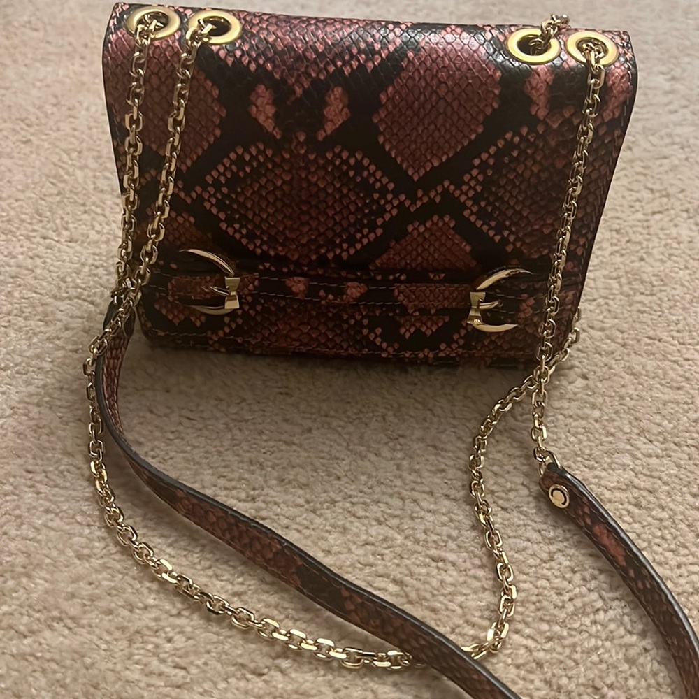 Genuine leather crocodile print mini bag